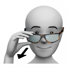 Imagen de una persona quitándose las gafas