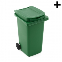 Imagen en la que se ve el plural del concepto contenedor de basura orgánica