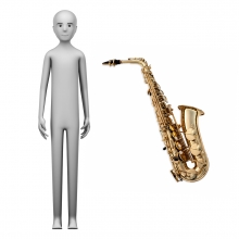 Imagen en la que se ve el concepto de saxofonista