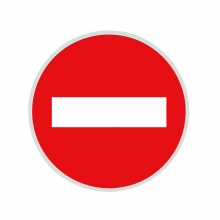 Imagen en la que se ve una señal de entrada prohibida