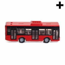 Imagen en la que se ve un autobús rojo