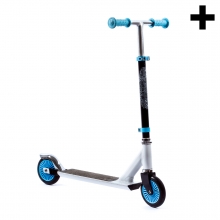 Imagen en la que se un patinete de dos ruedas con manillar