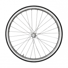 Imagen en la que se ve una rueda de bicicleta
