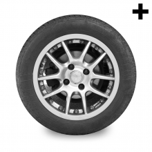 Imagen en la que se ve el plural del concepto rueda de coche