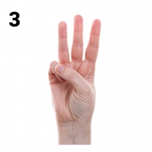 Imagen en la que se representa el número tres