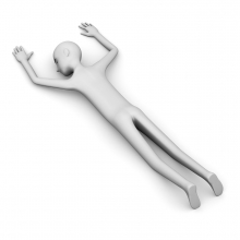 Imagen de una persona tumbada bocabajo