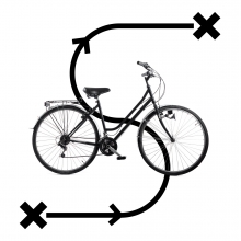 Imagen en la que se ve el concepto viajar en bicicleta